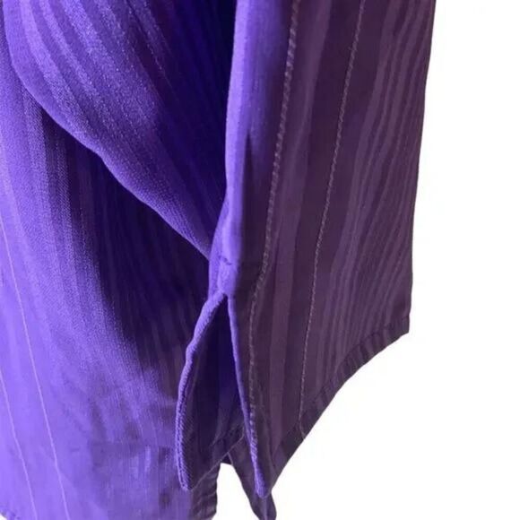 Vintage Joanna Petite Blouse Womens Size PM Button Front 3/4 Sleeves Stretch Top - Picture 5 of 7